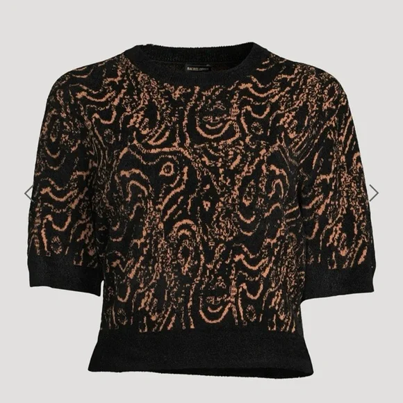 Rachel Comey Cavil jacquard knit top 3/4 sleeves sweater L 10 12 - Picture 2 of 7